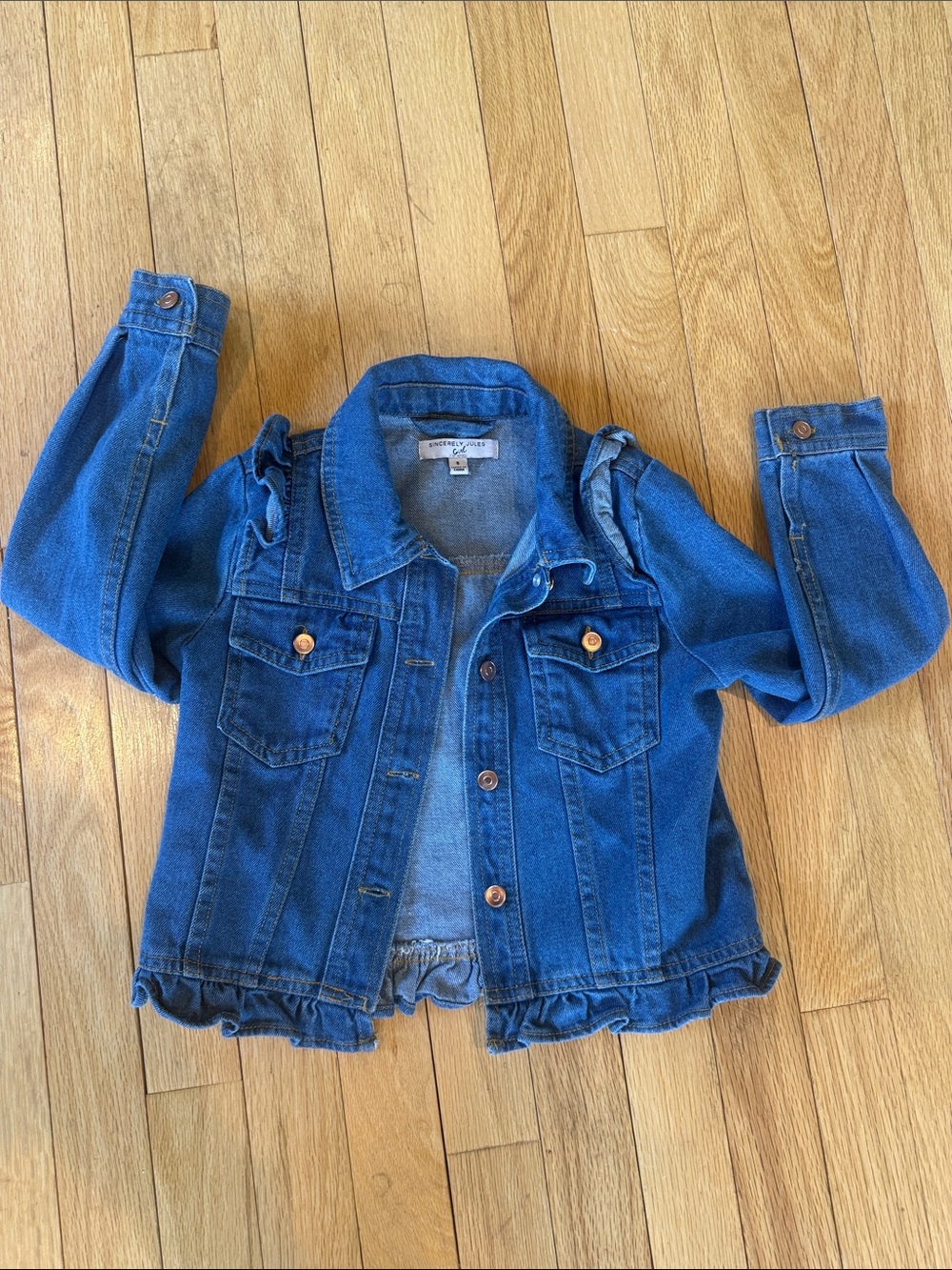 Sincerely Jules 5T girls denim jacket like new